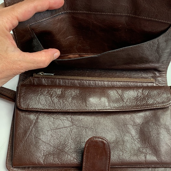 Gucci Brown Large Leather Wristlet /Clutch Bag Excellent Condition Rare … - Picture 8 of 14